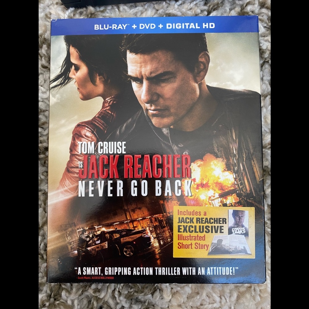 Blue Ray DVD Jack Reacher never go back